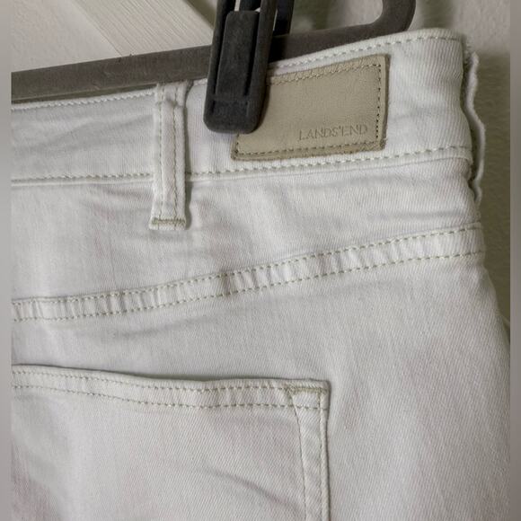 NWT Lands’ End Plus Size Mid Rise Slim Straight Jean White Size 18W - Picture 7 of 13